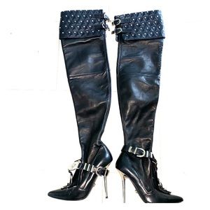 versace crotch high boots